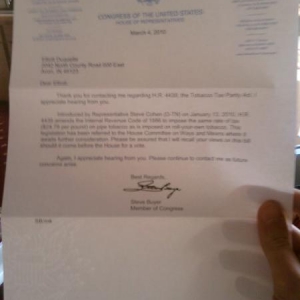 Letter From Congress