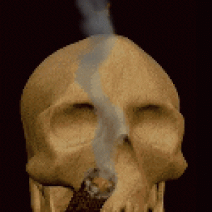 halloween cigar skull