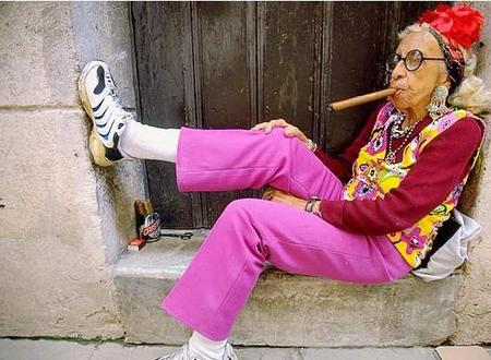 woman smoking cigar